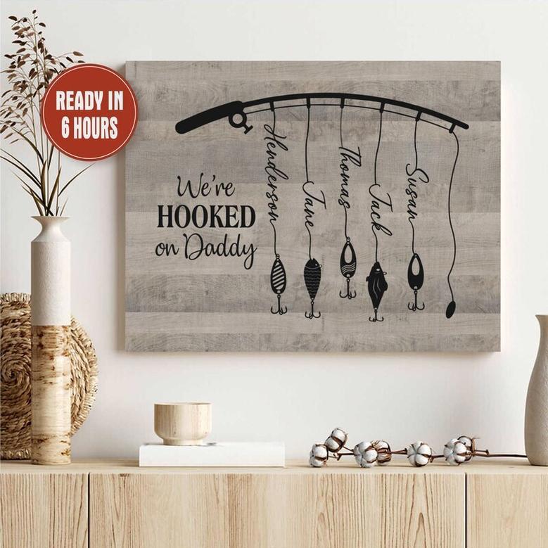 Thoughtful Dad Fishing Canvas Gift - Personalized For Father's Day & Birthday - Ideal For Dads Who Love Fishing