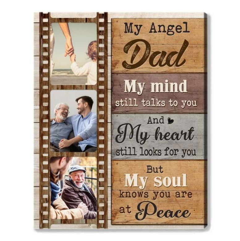 Personalized Memorial Canvas For Dad - Heartfelt Remembrance Bereavement Gift