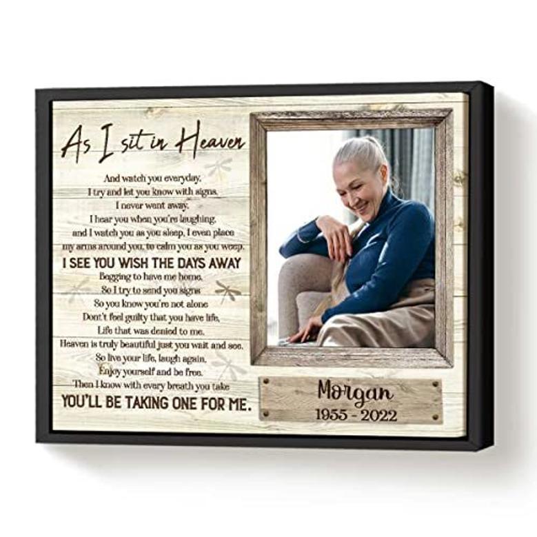 Personalized Memorial Canvas For Dad - Heartfelt Sympathy Gift