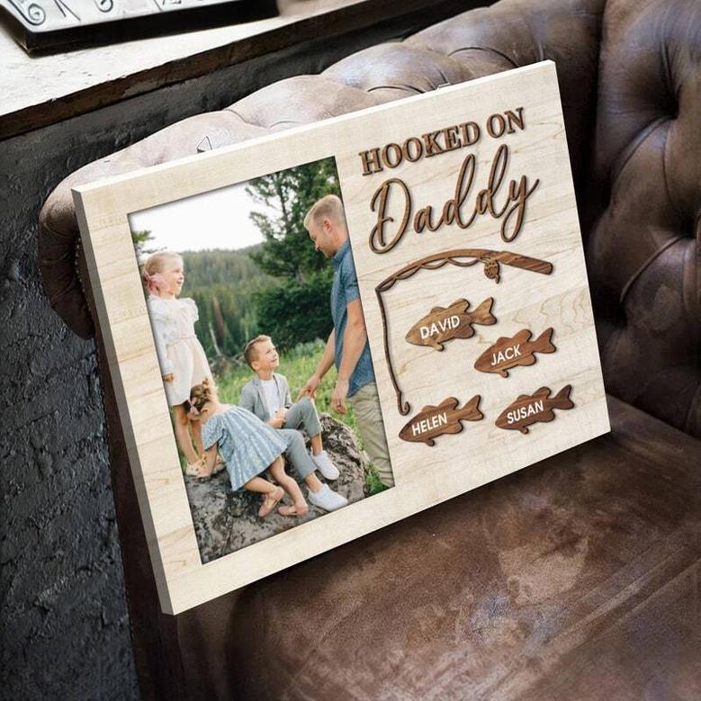 Heartfelt Fishing Dad Canvas Art - Thoughtful Gift For Father's Day, Christmas, Birthday In Rustic Style