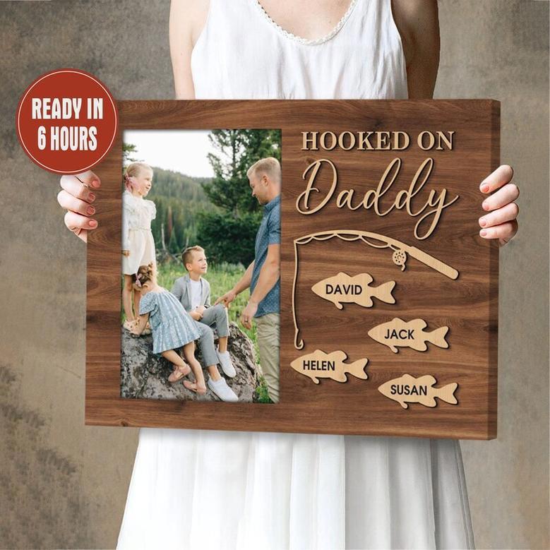 Heartfelt Fishing Dad Canvas Art - Thoughtful Gift For Father's Day, Christmas, Birthday In Rustic Style