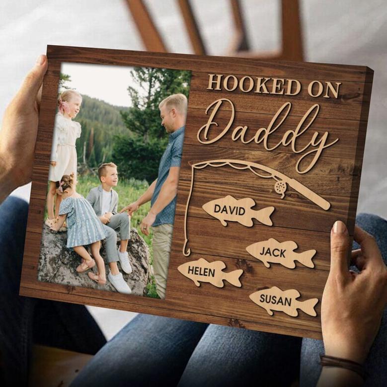 Heartfelt Fishing Dad Canvas Art - Thoughtful Gift For Father's Day, Christmas, Birthday In Rustic Style