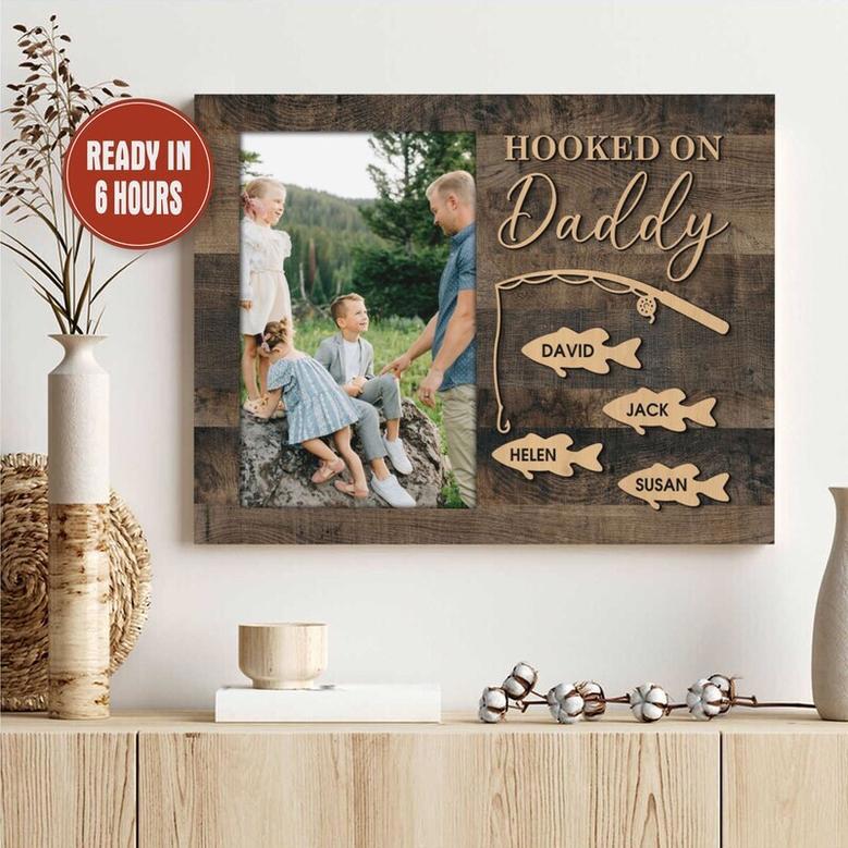 Heartfelt Fishing Dad Canvas Art - Thoughtful Gift For Father's Day, Christmas, Birthday In Rustic Style