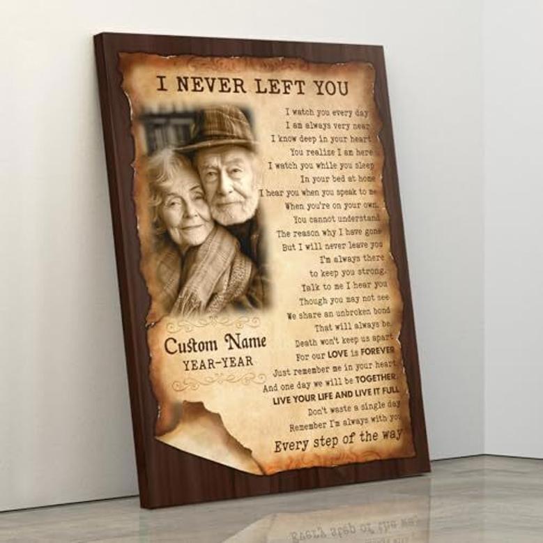 Touching Memorial Canvas For Dad - Personalized Keepsake For Christmas - In Loving Memory Art