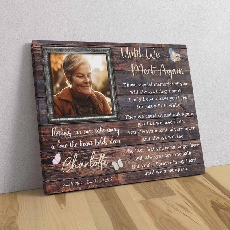 Personalized Memorial Canvas For Dad - Heartfelt Sympathy Tribute With Custom Photo - Father's Loss Condolence Gift