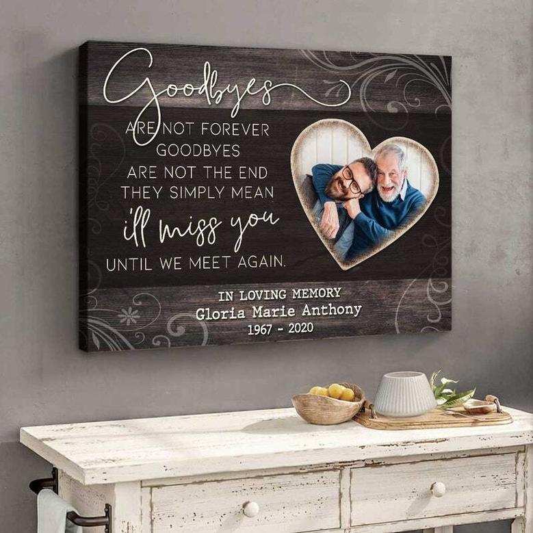 Touching Memorial Canvas For Dad - Personalized Tribute Wall Art For Father's Day Or Loss Remembrance