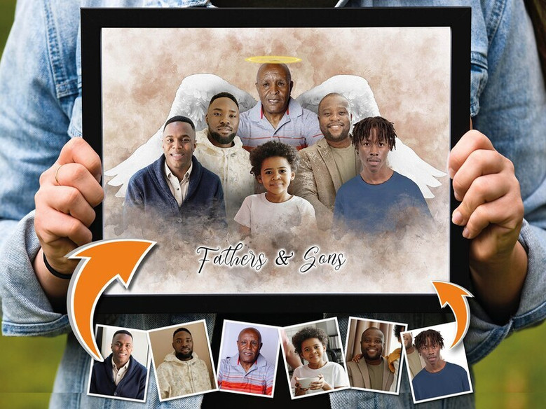 Photo Remembrance Canvas - Dad's Heartfelt Legacy Keepsake