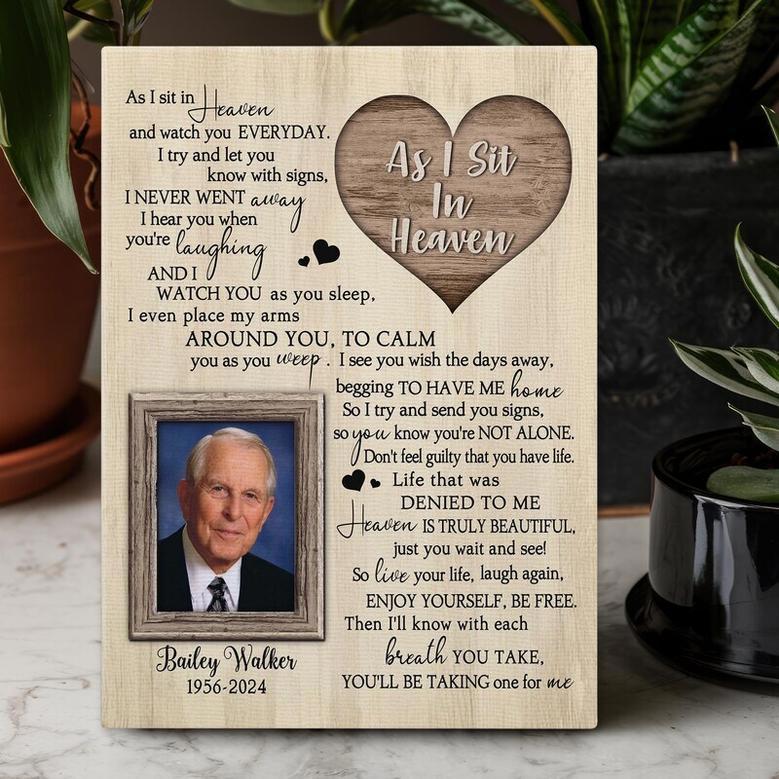 Personalized Memorial Canvas For Dad - Heartfelt Custom Photo And Quote Remembrance Wall Art