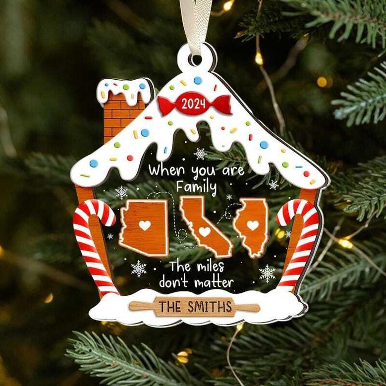 Custom Long Distance Family Ornament For Christmas - Thoughtful Keepsake