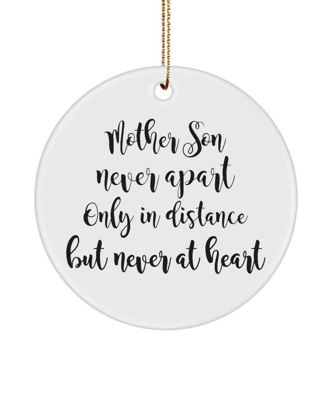 Heartfelt Mother Son Wall Art Ornament For Christmas - Long Distance Quote