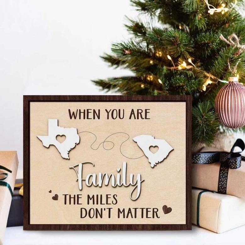 Heartfelt Long Distance Wooden Sign For Moving Away - Personalized Friendship Gift For Emigration