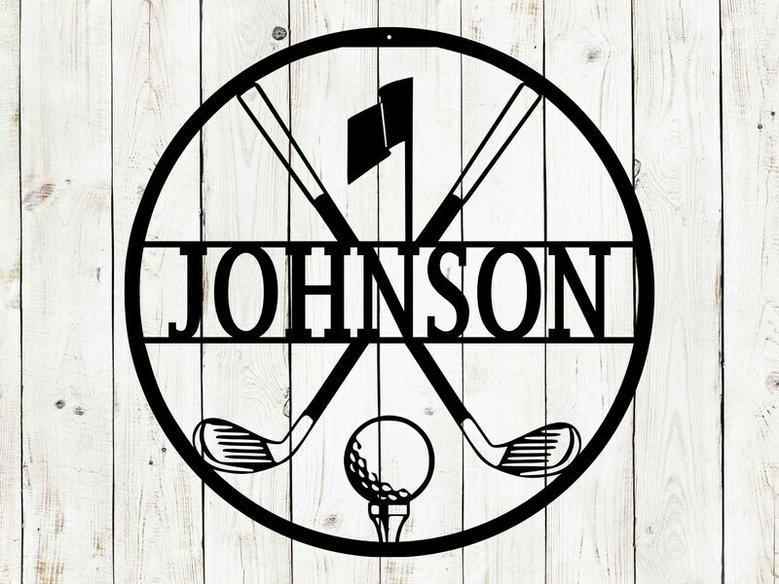 Custom Dad Golf Metal Sign For Bar & Game Room - Perfect Father's Day Gift