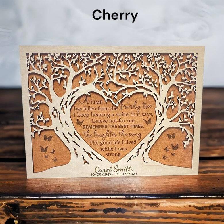 Thoughtful Memorial Wood Plaque For Sympathy Gift - Custom Bereavement Wall Decor