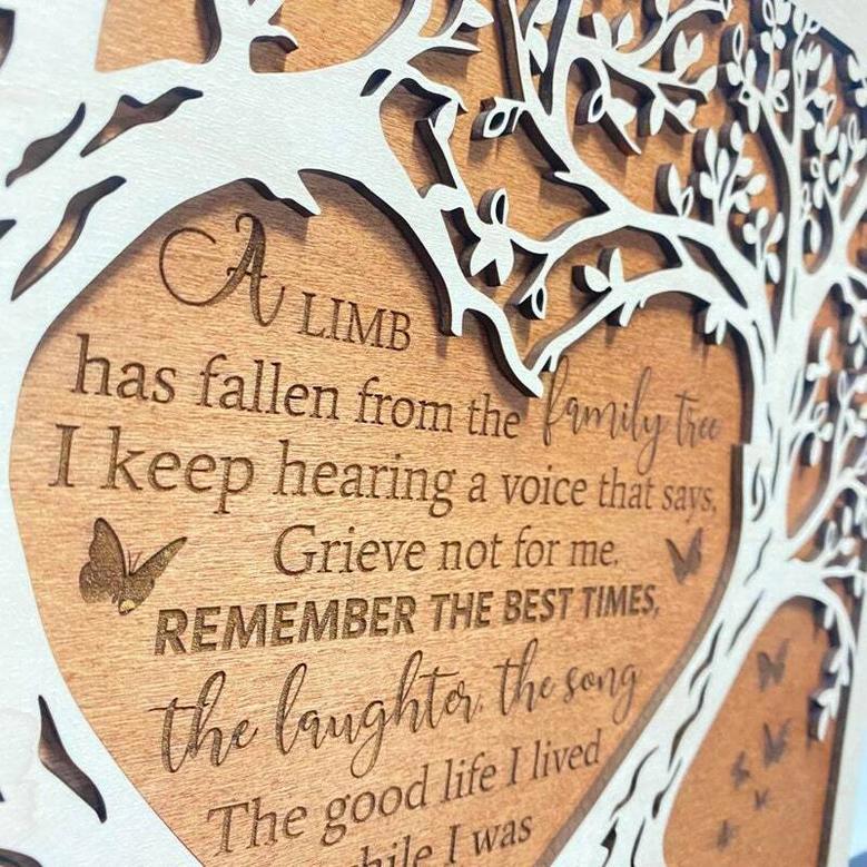 Thoughtful Memorial Wood Plaque For Sympathy Gift - Custom Bereavement Wall Decor