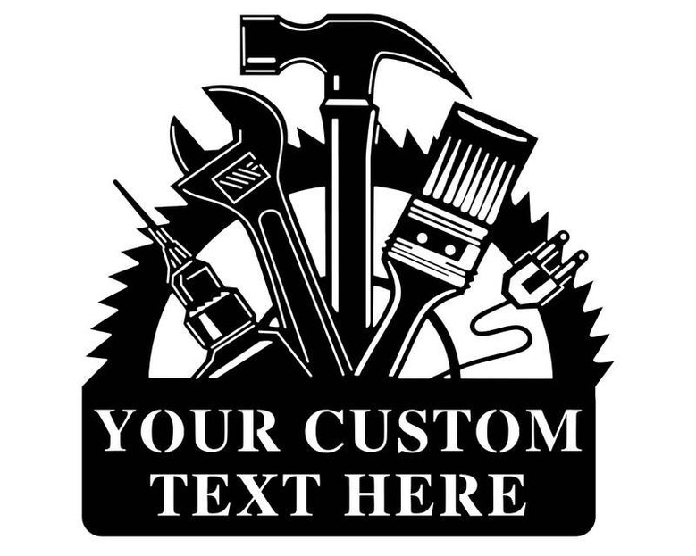 Workshop metal sign for Papa, personalized with name for garage decor; custom metal sign makes a perfect Father’s Day gift