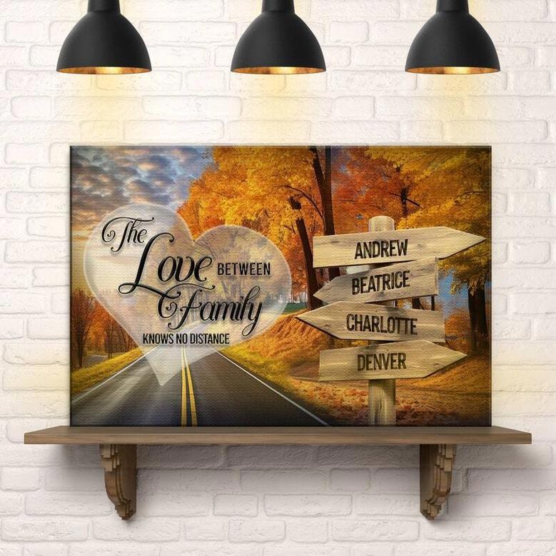 Family Love Personalized Canvas With Names And Autumn Mountain Quote For Heartfelt Home DéCor