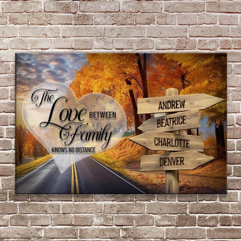 Family Love Personalized Canvas With Names And Autumn Mountain Quote For Heartfelt Home DéCor