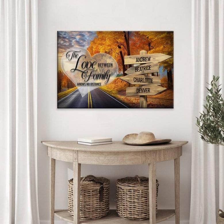 Family Love Personalized Canvas With Names And Autumn Mountain Quote For Heartfelt Home DéCor