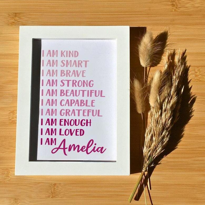 Personalized Inspirational Quote Canvas: Positive Affirmations Gift For Women - Motivational Wall Art