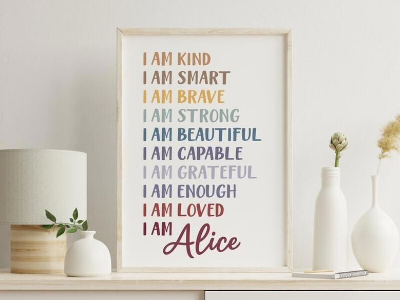 Personalized Inspirational Quote Canvas: Positive Affirmations Gift For Women - Motivational Wall Art