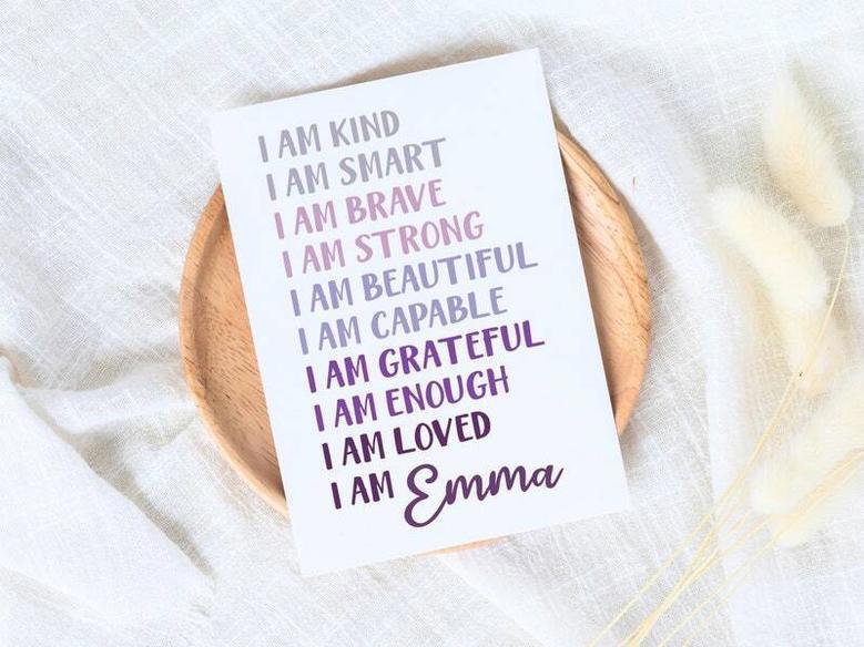 Personalized Inspirational Quote Canvas: Positive Affirmations Gift For Women - Motivational Wall Art