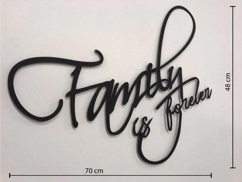 Heartfelt Family Is Forever Metal Wall Art For Mother's Day Or Home Decor Gift