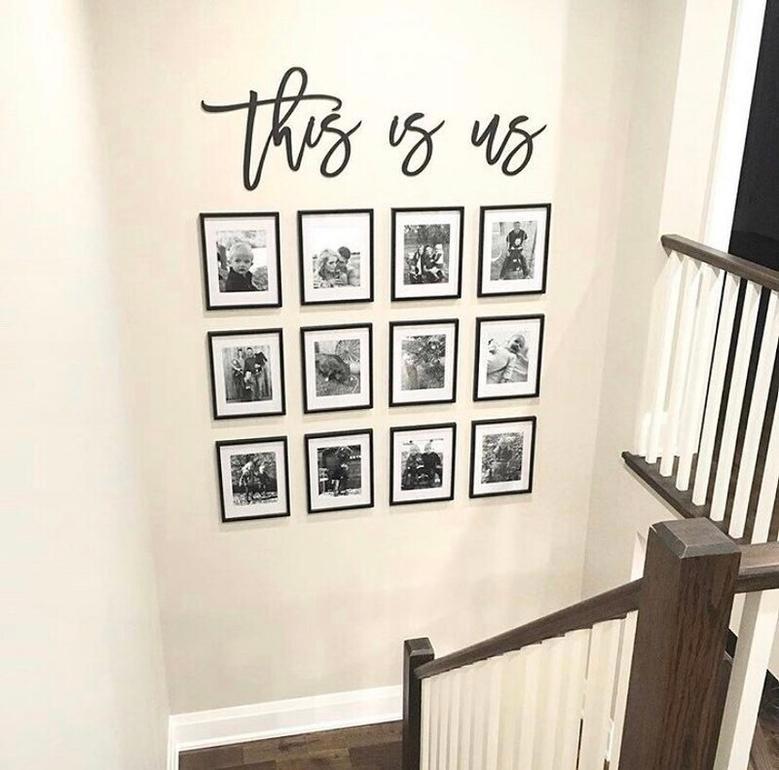 Heartfelt 'This Is Us' Custom Metal Sign - Farmhouse Gallery Wall Art For Living Room