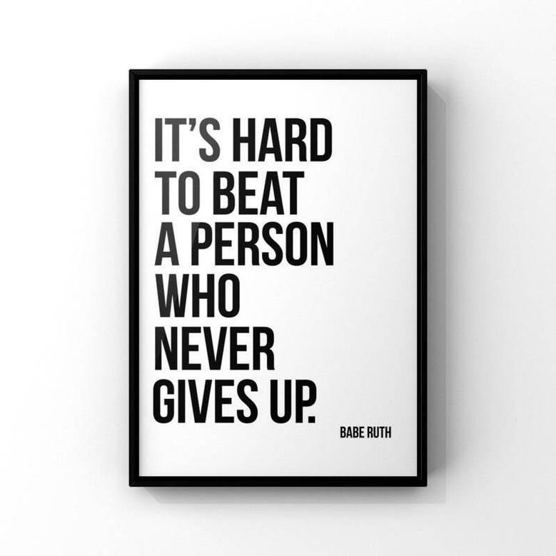 Babe Ruth Quote Canvas Prints For Motivation - Sports-Themed Wall Art For Living Rooms