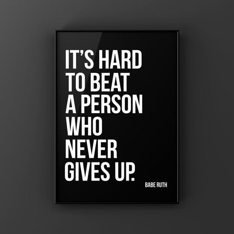 Babe Ruth Quote Canvas Prints For Motivation - Sports-Themed Wall Art For Living Rooms