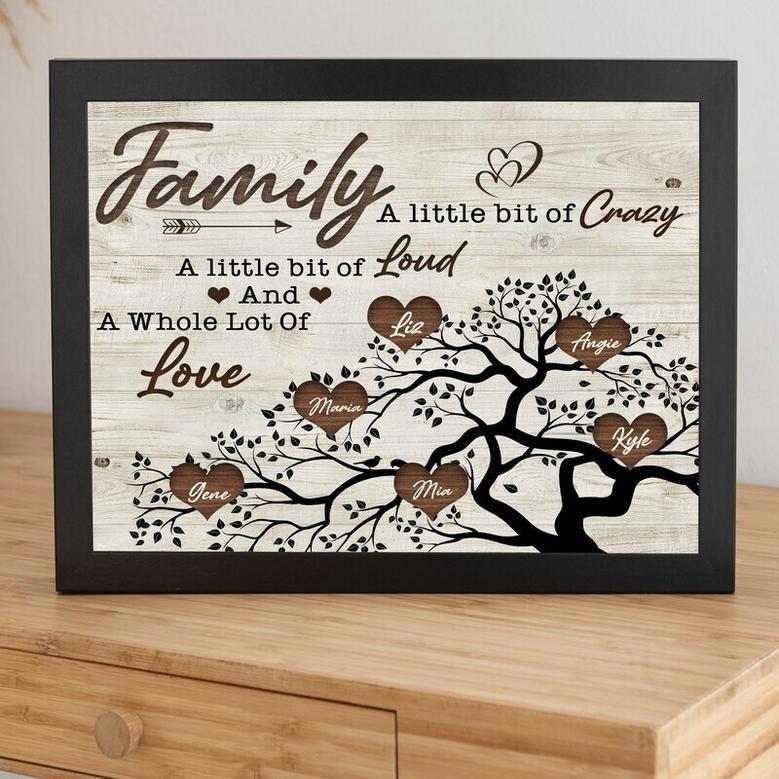 Personalized Family Tree Canvas For Home Decor - Family Names Art