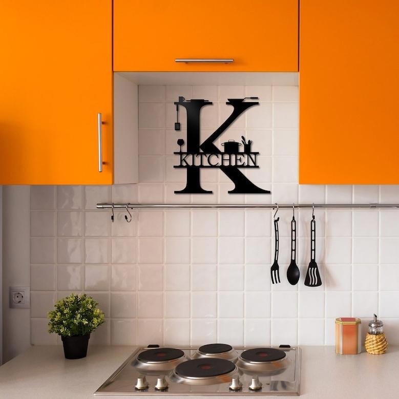 Metal Kitchen Wall Decor - Modern Home Sign - Black Wall Art