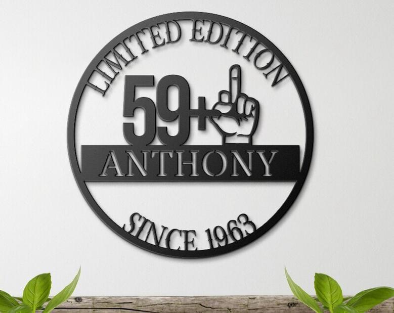 Thoughtful 60th Birthday Metal Sign - Personalized Gift For Dad, Husband, Grandpa - Funny And Heartfelt Monogram