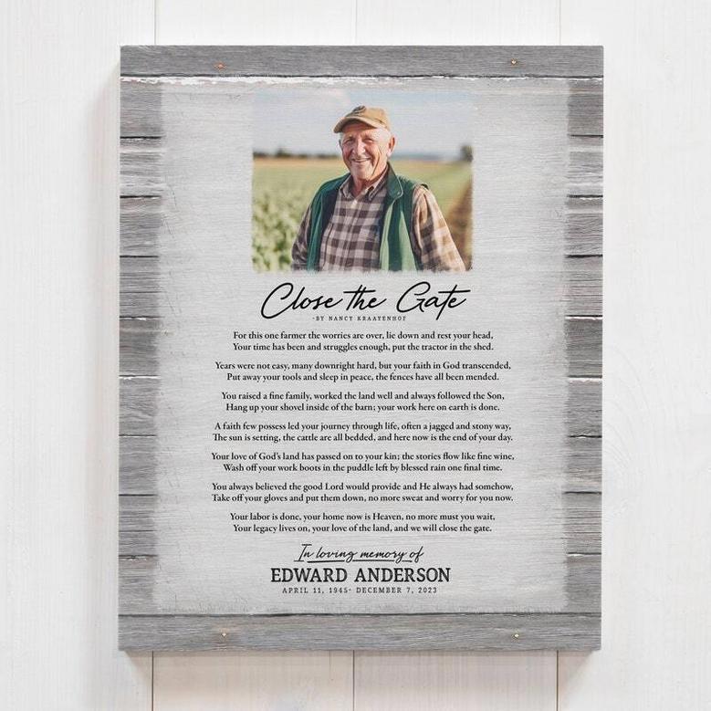 Touching Farm Family Memorial Canvas - Personalized Bereavement Gift For Living Room DéCor