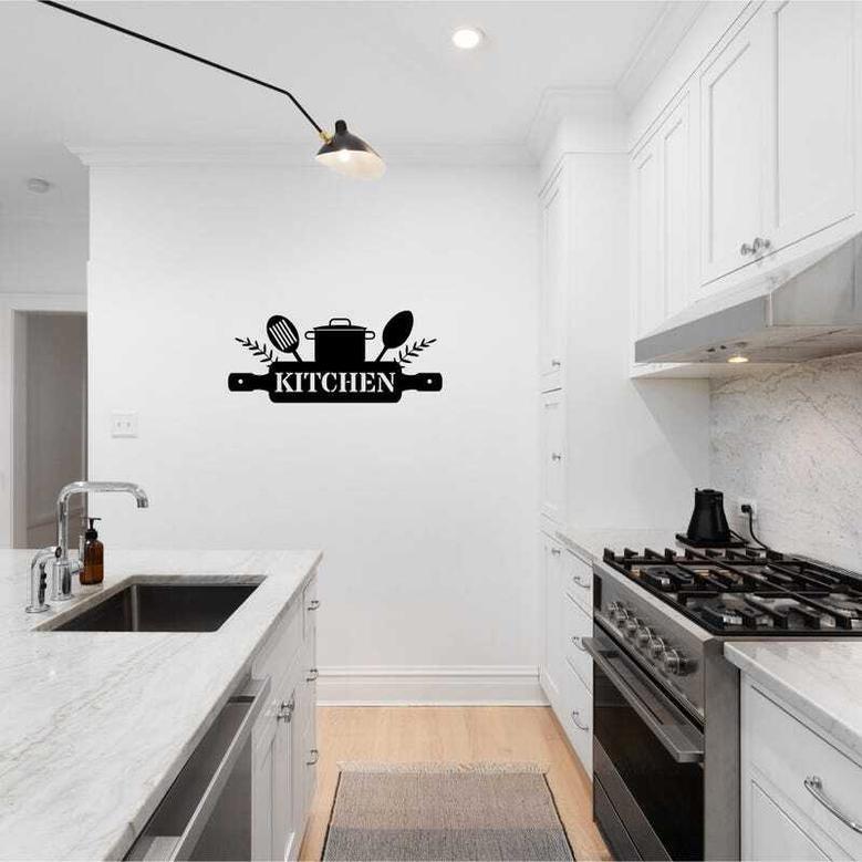 Thoughtful Personalized Metal Kitchen Sign For Housewarming - Custom Name Backsplash Wall Art