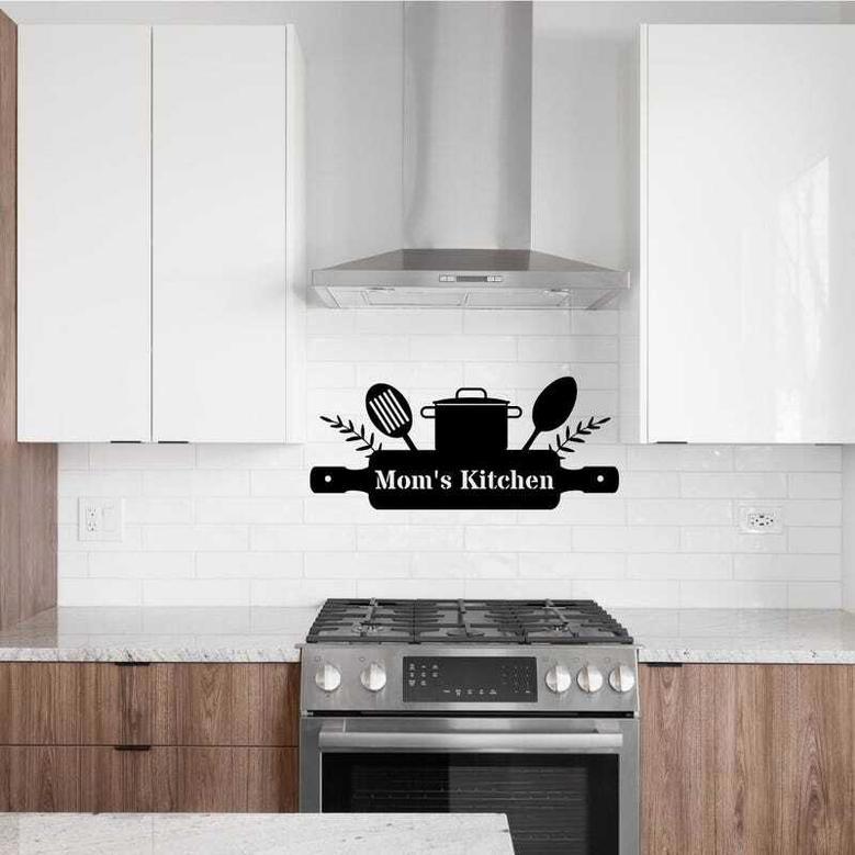 Thoughtful Personalized Metal Kitchen Sign For Housewarming - Custom Name Backsplash Wall Art