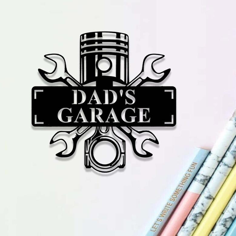 Custom Dad Garage Sign For Man Cave Wall Decor - Personalized Father Day Gift