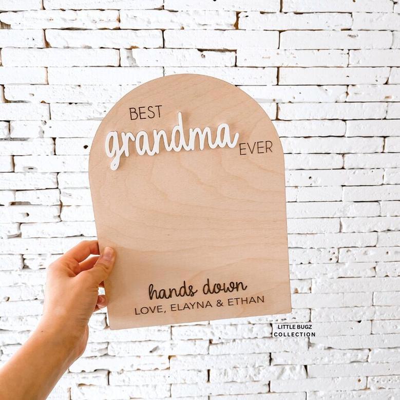 Heartfelt Best Dad Ever Wooden Sign - Hand Down Christmas Gift For Father