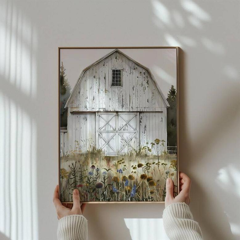 Vintage Barn Rustic Farmhouse Canvas For Country Home Decor - Thoughtful Gift