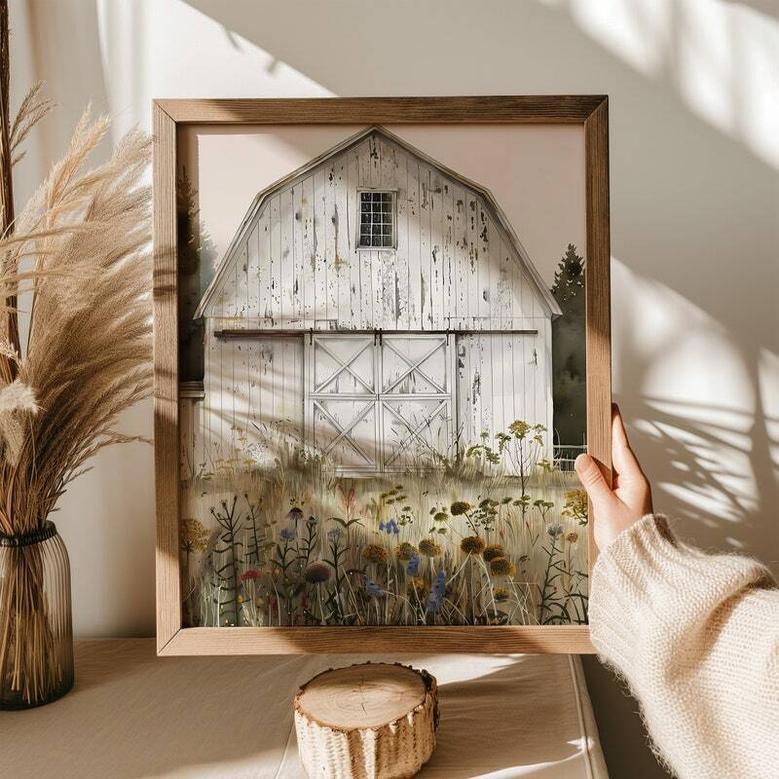 Vintage Barn Rustic Farmhouse Canvas For Country Home Decor - Thoughtful Gift