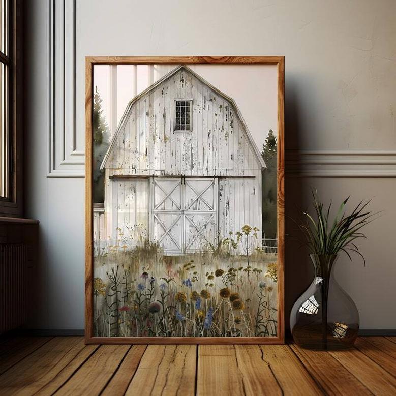 Vintage Barn Rustic Farmhouse Canvas For Country Home Decor - Thoughtful Gift