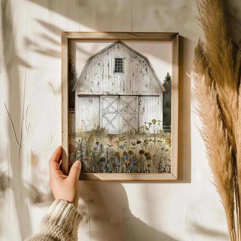 Vintage Barn Rustic Farmhouse Canvas For Country Home Decor - Thoughtful Gift