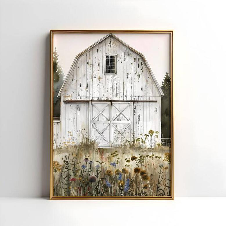 Vintage Barn Rustic Farmhouse Canvas For Country Home Decor - Thoughtful Gift