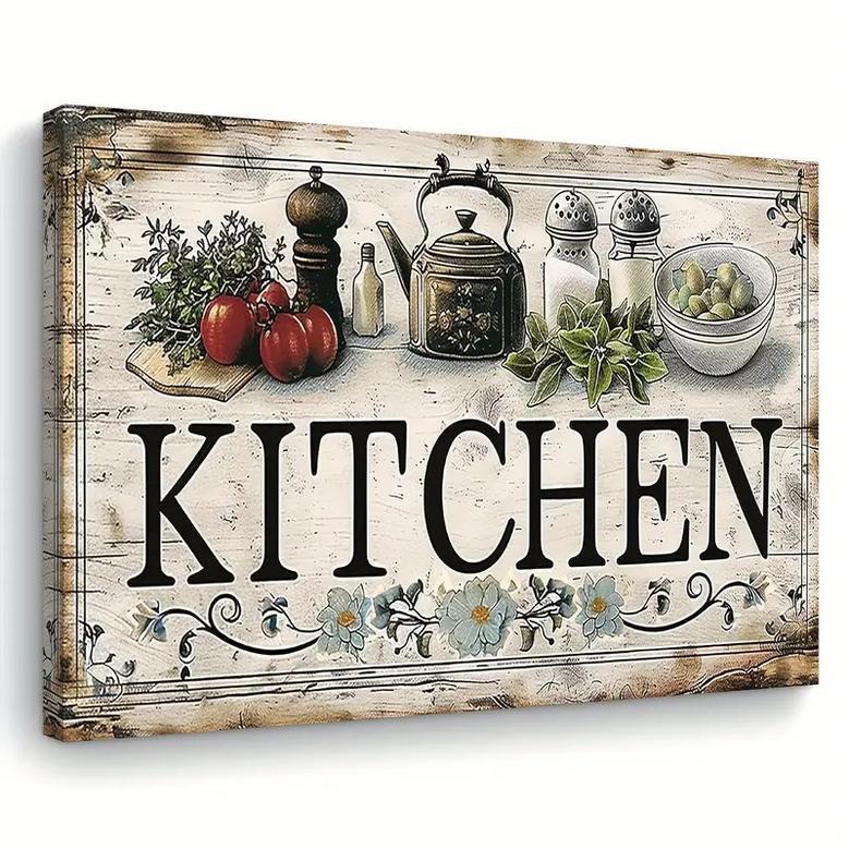 Rustic Farmhouse Kitchen Canvas Art – Perfect for Your Home