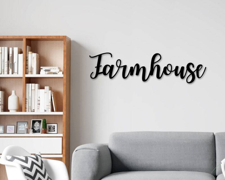 Rustic Farmhouse Metal Sign - Large Entry Decor For Farmhouse Style Lovers