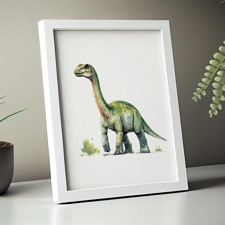 Dinosaur Nursery Canvas Set For Baby Boys Bedroom - T-Rex And Triceratops Wall DéCor