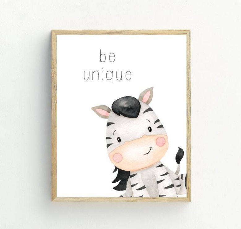 Safari animal nursery canvas wall art, elephant lion giraffe print set of three, charming decor and sweet baby shower gift