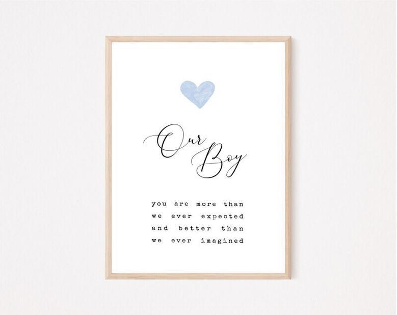 Touching Baby Boy Nursery Canvas Quotes For Nursery DéCor