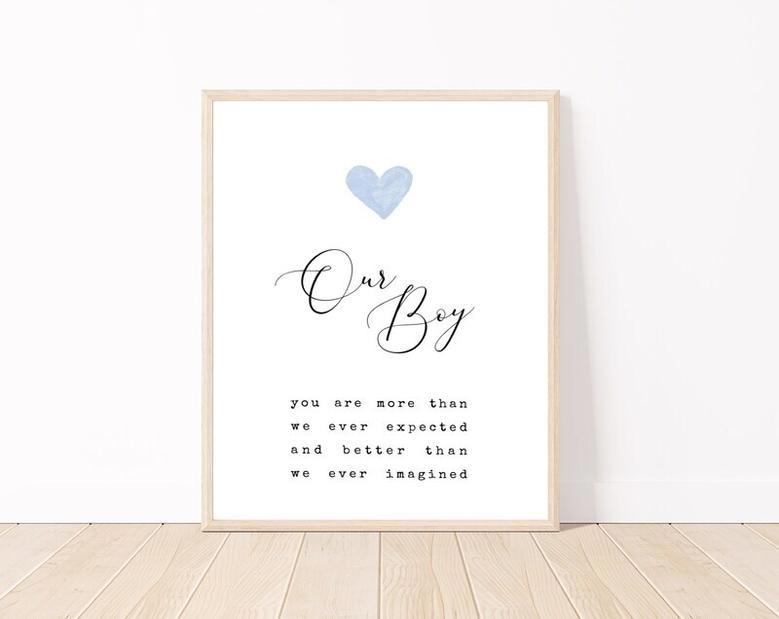 Touching Baby Boy Nursery Canvas Quotes For Nursery DéCor