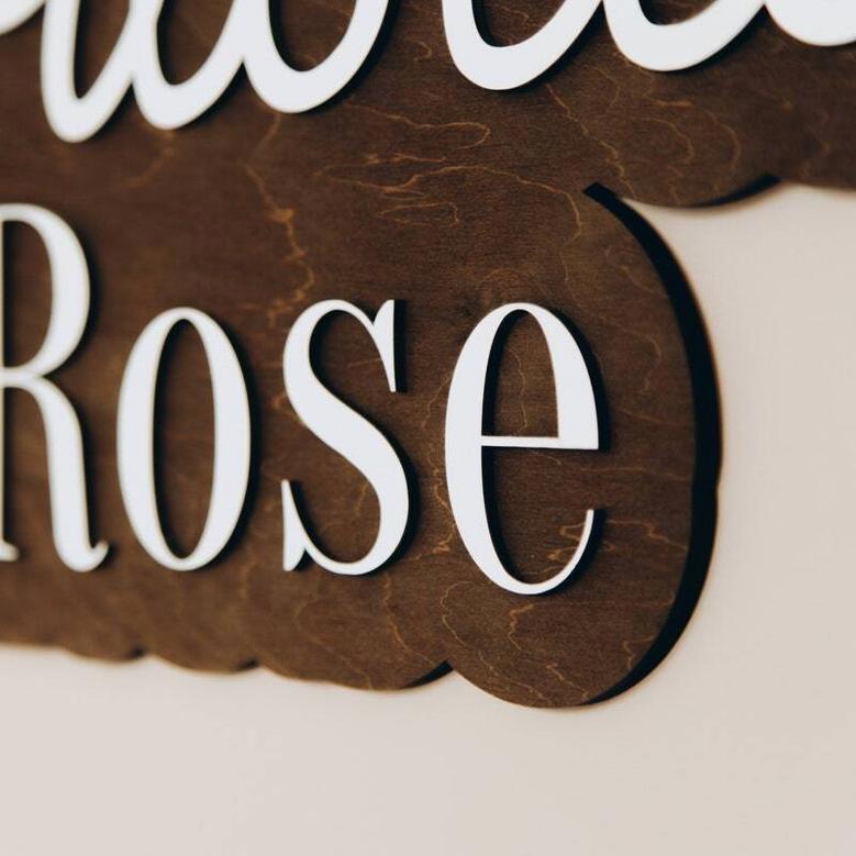 Personalized Nursery Name Sign - Custom Wooden DéCor For Kids' Rooms & Baby Shower Gifts