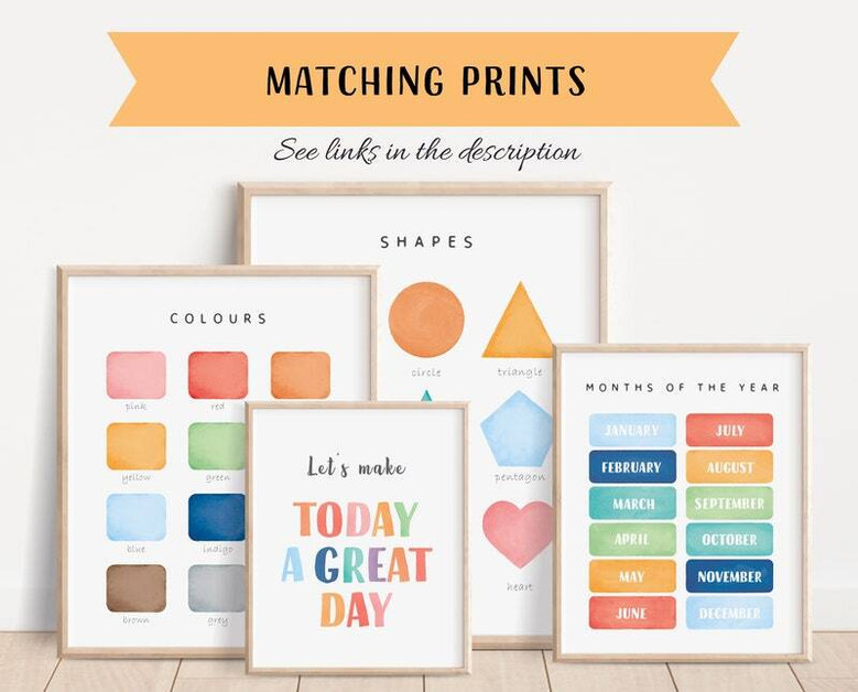 Safari animal world map canvas wall art for kids geography learning, soft pastel palette and friendly animals for playroom